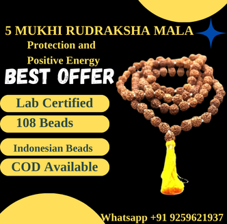 Rudraksha Beads Mala for Prayer and Meditation