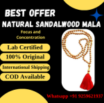 original and natural Sandalwood Mala for spiritual benefit